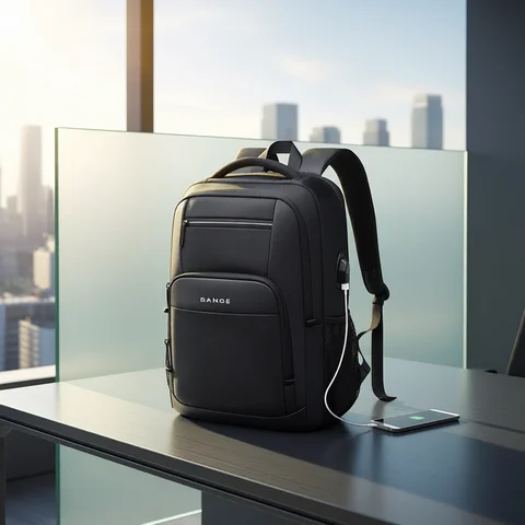 BANGE Lightweight 15.6 inch Laptop Backpack Waterproof USB Charge Port Multifunctional Travel Hiking School Bag Mochila for Men