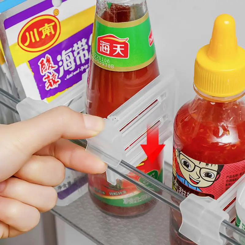 Refrigerator Partition Extendable Refrigerator Food Storage Rack Plastic Divider Storage Splint Kitchen Accessories