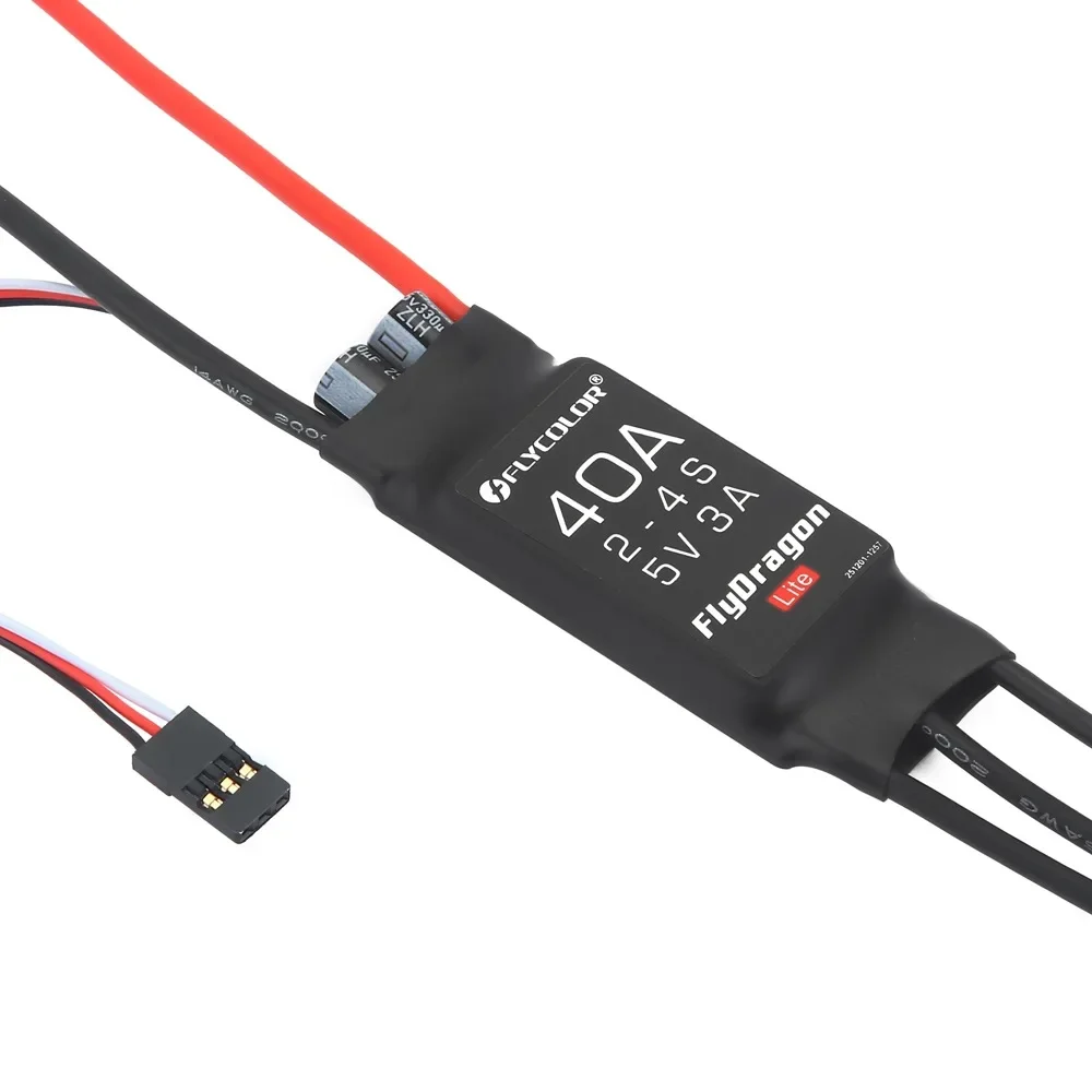 1pcs FLYCOLOR Flydragon Lite 20A/30A/40/50A 5V BEC 2-4S Brushless ESC for RC Airplane Fixed-Wing FPV Drones