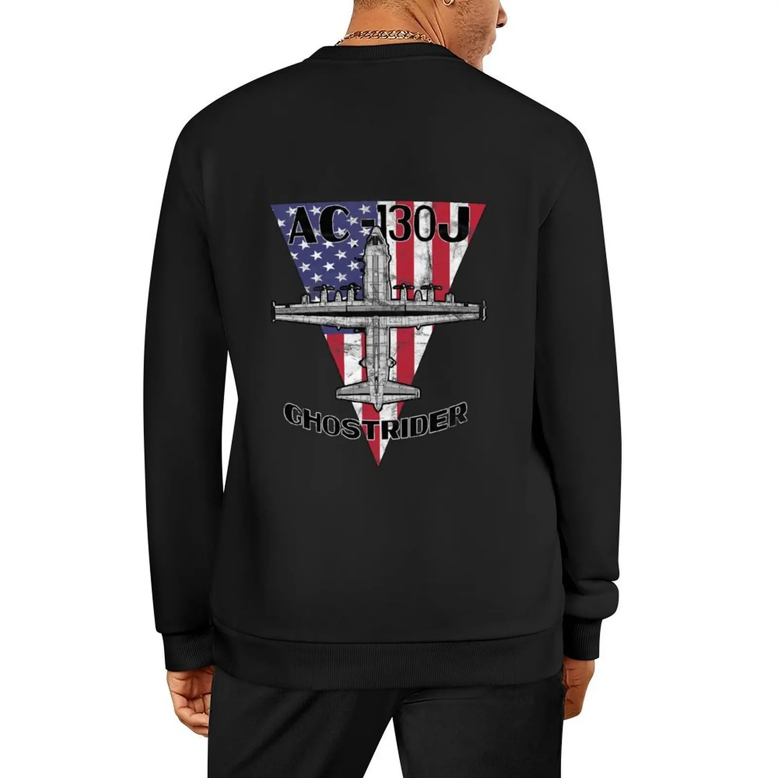 

AC-130J Ghostrider Gunship Airplane Patriotic Vintage Pullover men's sweat-shirt autumn new products hooded sweatshirt for men