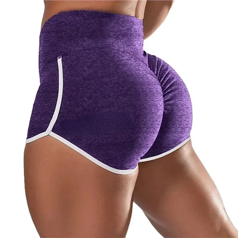 Women's Yoga Pants High Waisted Sports Shorts Elastic Slim Fit Fitness Abdominal Tightening Running Shorts