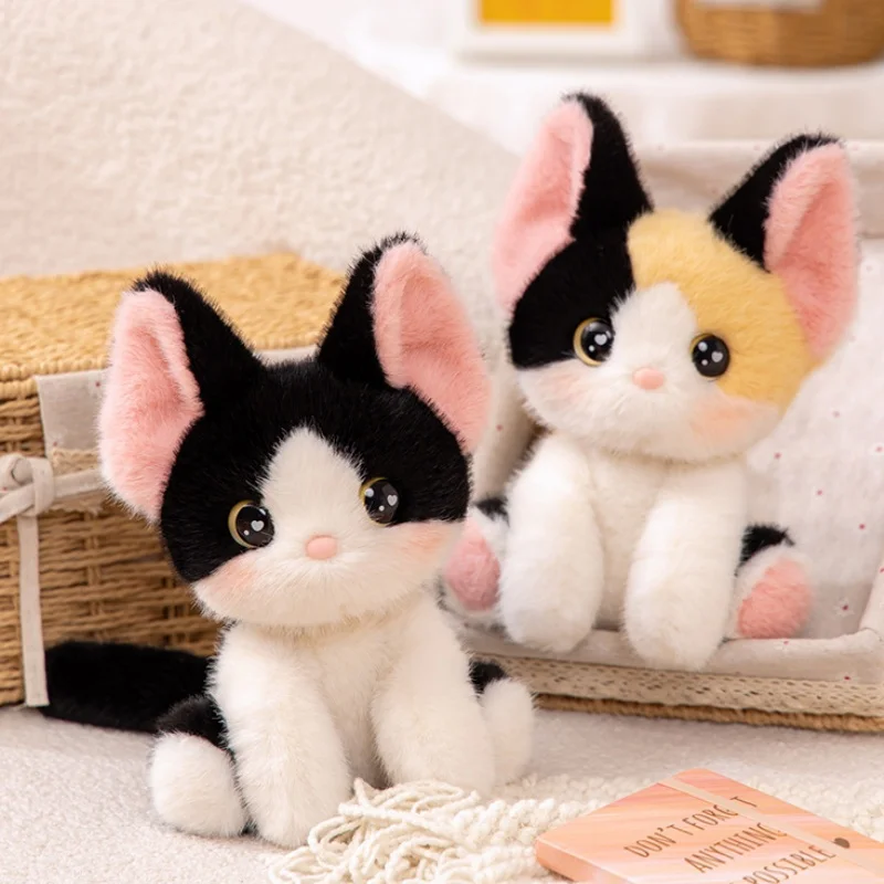 

24cm Kawaii Cat Plush Doll Devon Rex Siamese Cat Plush Toy Cute Decoration Accompany Sleep Toy Kids Birthday Gift
