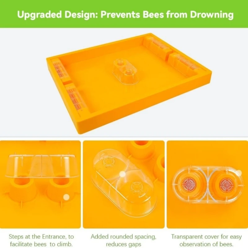 

Year Round Honeybees Feeder 6 Feeding Stations Top Mounted Waterer For Simultaneous Colony Care Durable 87HA