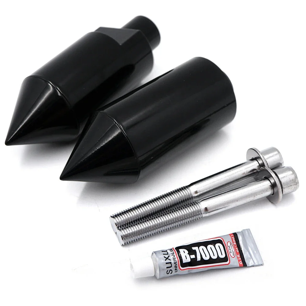 Billet Aluminum Spike Frame Sliders for 2004-2005 Suzuki GSXR600 GSXR750 GSXR 04-05 Aftermarket Motorcycle Parts Black/Chrome