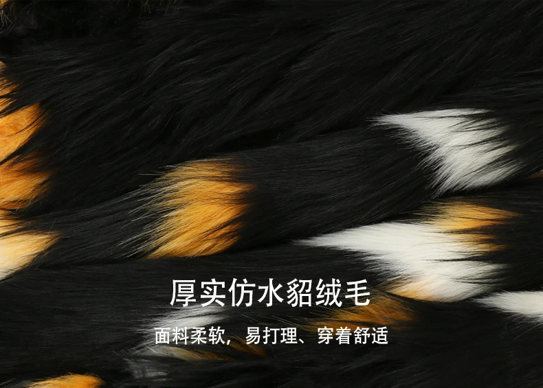 Nerazzurri Winter Extra Long Thick Warm Colorful Soft Hairy Fluffy Faux Fox Fur Coat Women Sashes Luxury European Fashion 2023