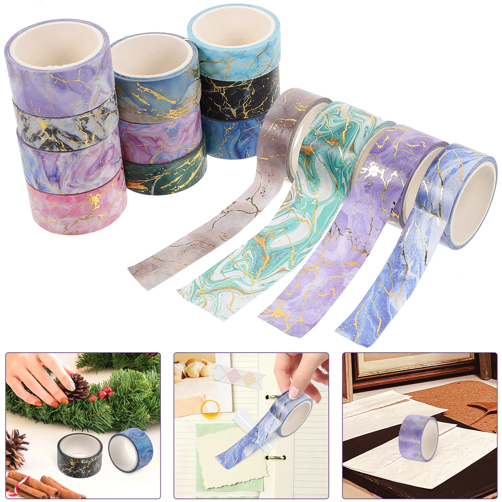 14 Rolls Pocket Tape Painter Notebook DIY Washi for Scrapbooking Thin Painters Self-adhesive Frog Vintage