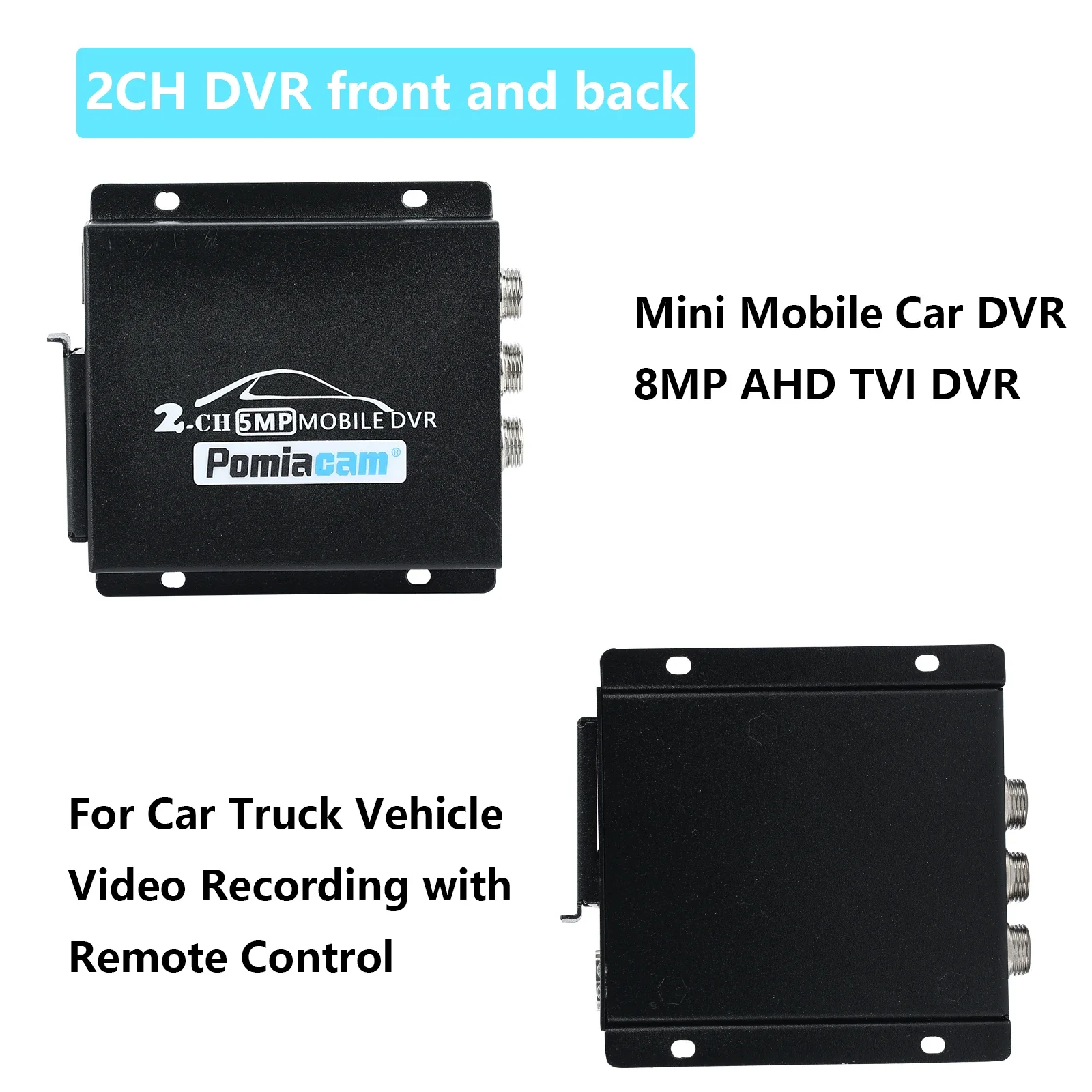 เครื่องบันทึกวิดีโอแบบเคลื่อนที่ได้2ช่องสัญญาณ cvbs/ahd/tvi บันทึกวิดีโอรักษาความปลอดภัย8.0MP เครื่องบันทึกวิดีโอมือถือสำหรับกล้อง AHD 10ชิ้น/ล็อต