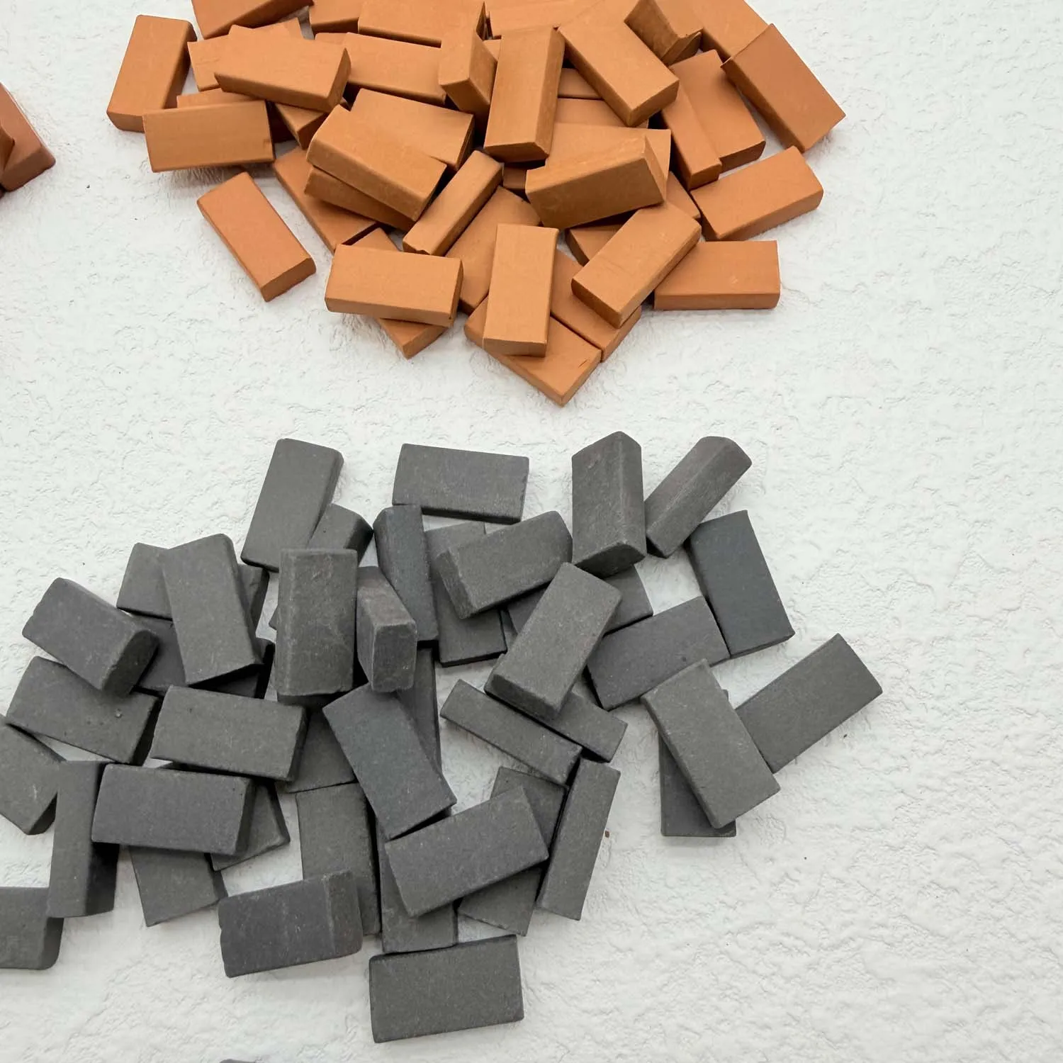 50 Pieces Mini Tiny Bricks for Landscaping Red Miniature Bricks Model Brick Small Wall Bricks Fake Bricks for Crafts Realistic