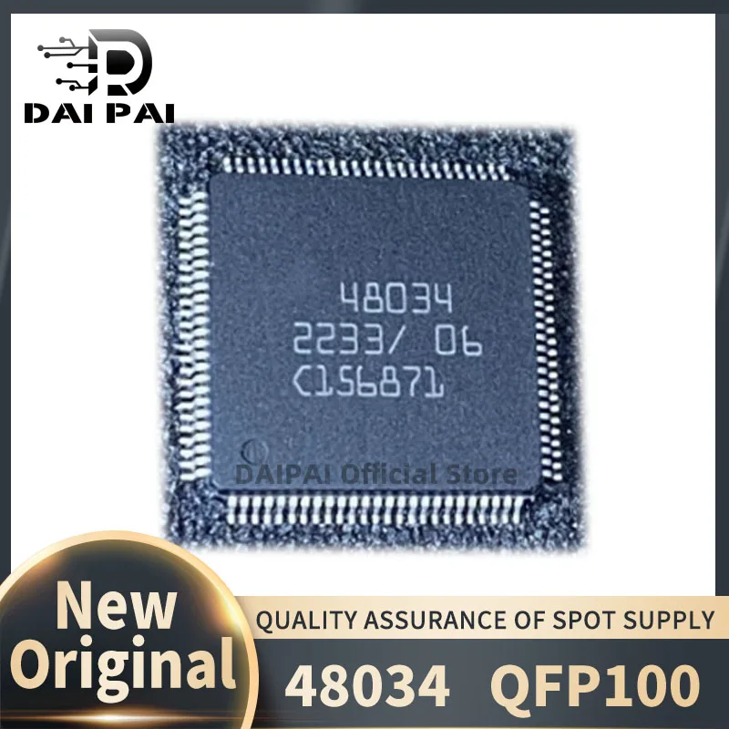 (1Pcs-5Pcs/Lot) 100% New original 48034 QFP100 Automotive computer board communication IC chip module CPU