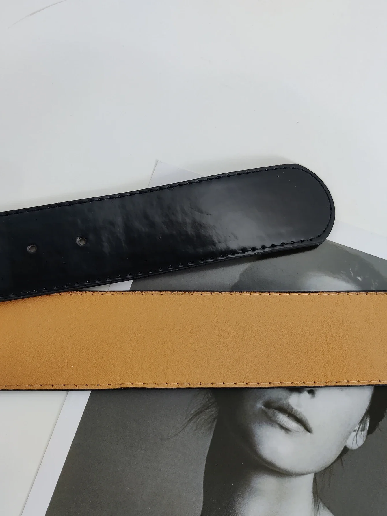 AAA137Designer Für Frauen Hohe Qualität Patent Leder Weibliche Gürtel Schwarz Korsett Gürtel 5cm Bund Rot Weiß Quadratischen Mund mode – Detail 7