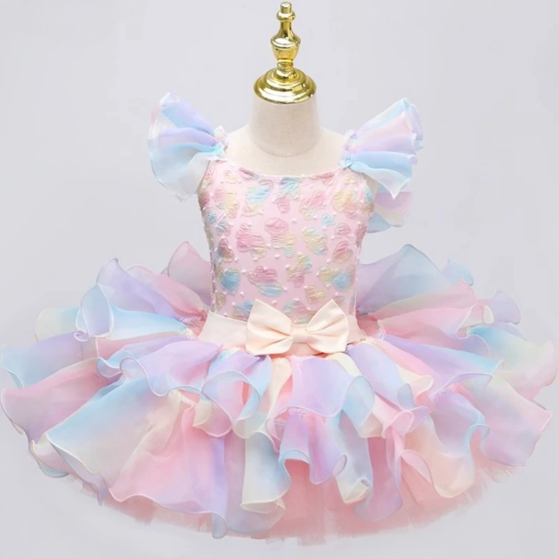 

Children Ballet Dance Costume Toddler Kindergarten Princess Performance Costume Gril Ballerina Swan Lake Ballroom Dancewear