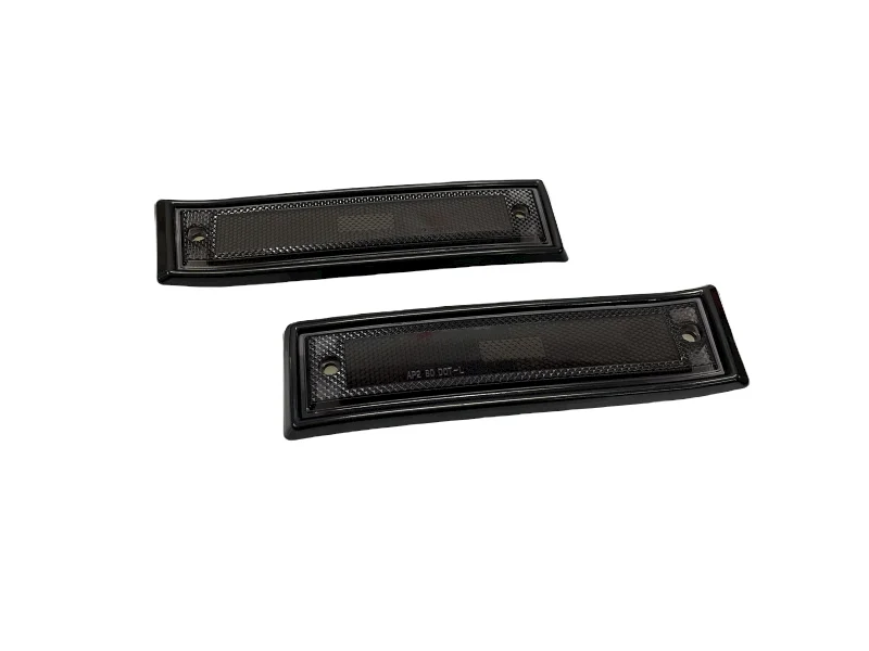 A Pair Side Marker Light Black Lens With Black Trim for Chevrolet GMC CK Pick Up Blazer Jimmy 81-91