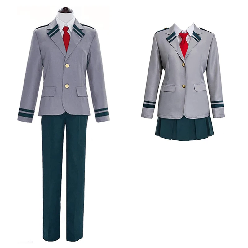 Anime My Hero Academia Midoriya Izuku Cosplay Kostüm Ochaco Uraraka Verkleidung Todoroki Shoto Schuluniform Set