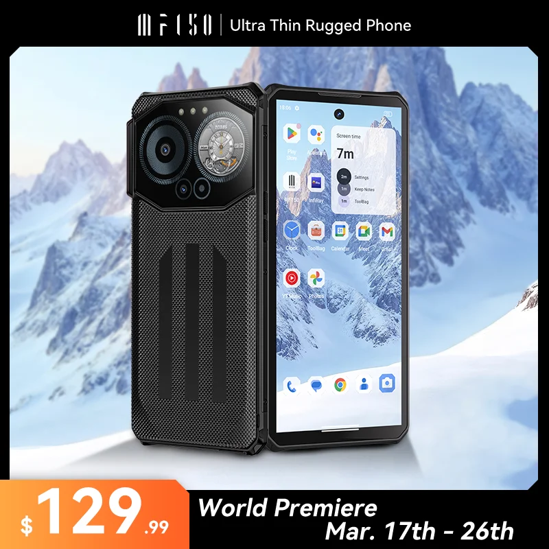 Máquina robusta iiif150 b3c, display duplo, 16gb (4 + 12), 256gb, 50mp, câmera 10800mah, android 14, ultrafina, versão global robusta