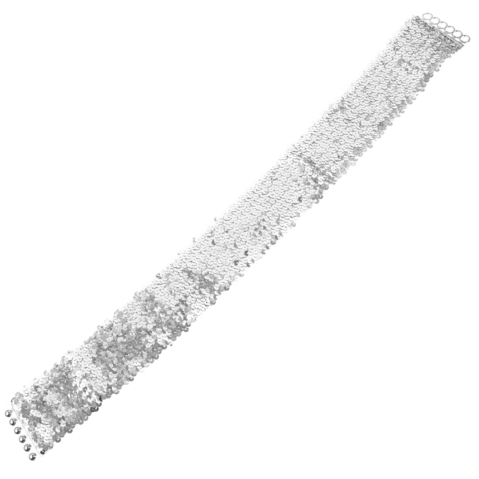 

Glitter Sequin Elastic Waist Belts For Belt Women Silver Wide Waist Stretchy Elastic Belt For Women Dance Party