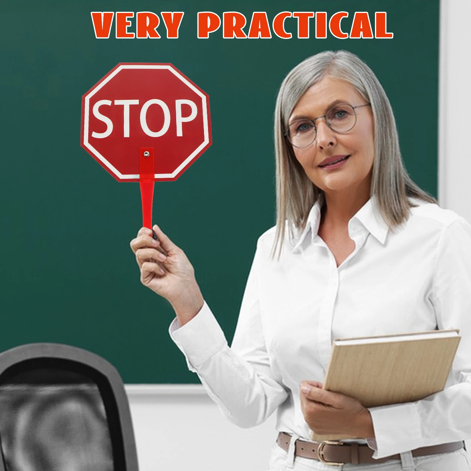 

Handheld Paddles Classroom Supplies Teacher Student Interaction Tools Bright Color Plastic Judging Boards Stop for Classroom