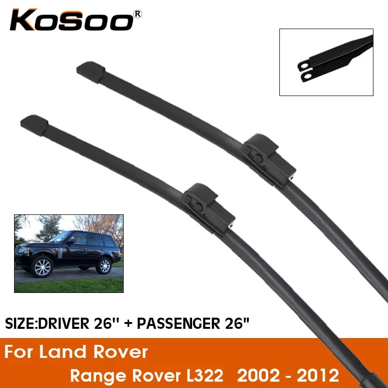 

Car Wiper For Land Rover Range Rover L322 2002-2012 Windshield Rubber Silicon Refill Front Window Wiper 26"+26" Auto Accessories