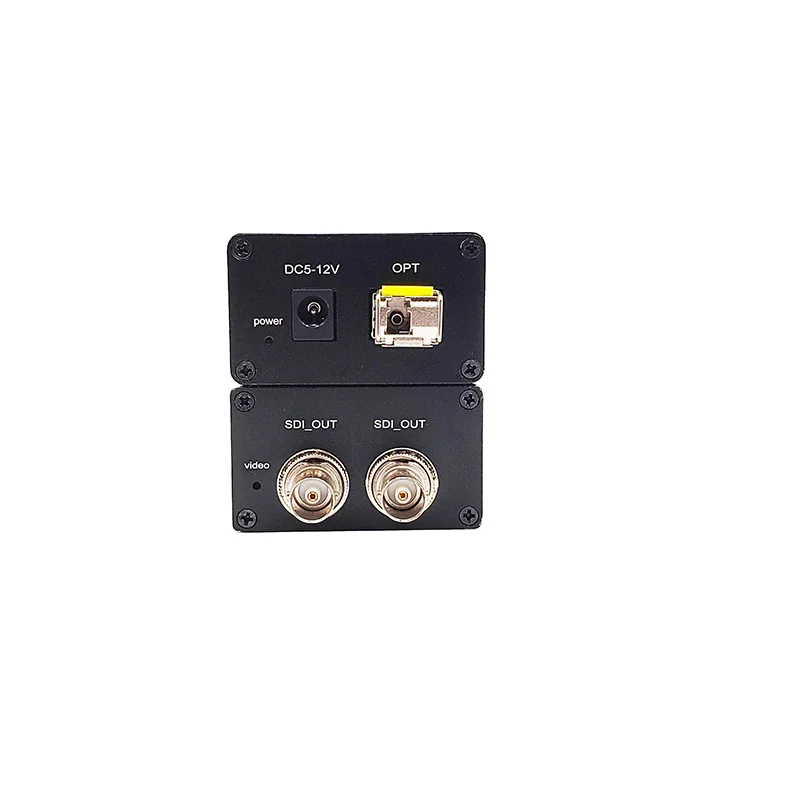 1 Channel Mini Optical Fiber Converter 12G 4K 12G-SDI Video Fiber Transceiver With Tally and Loop Out Single Mode Single Core LC