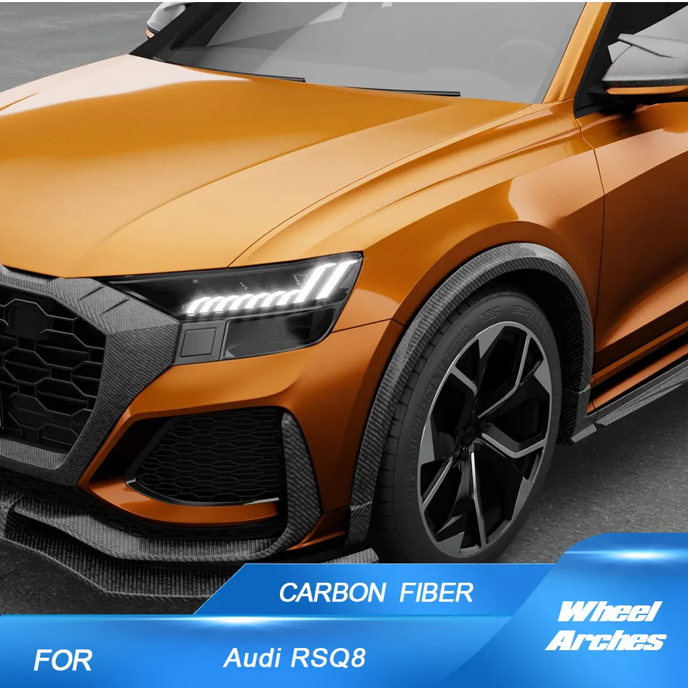

Car Wheel Arches For Audi RSQ8 2020-2023 Carbon Fiber Wheel Eyebrow Wide Body Mudguard Fender Flare