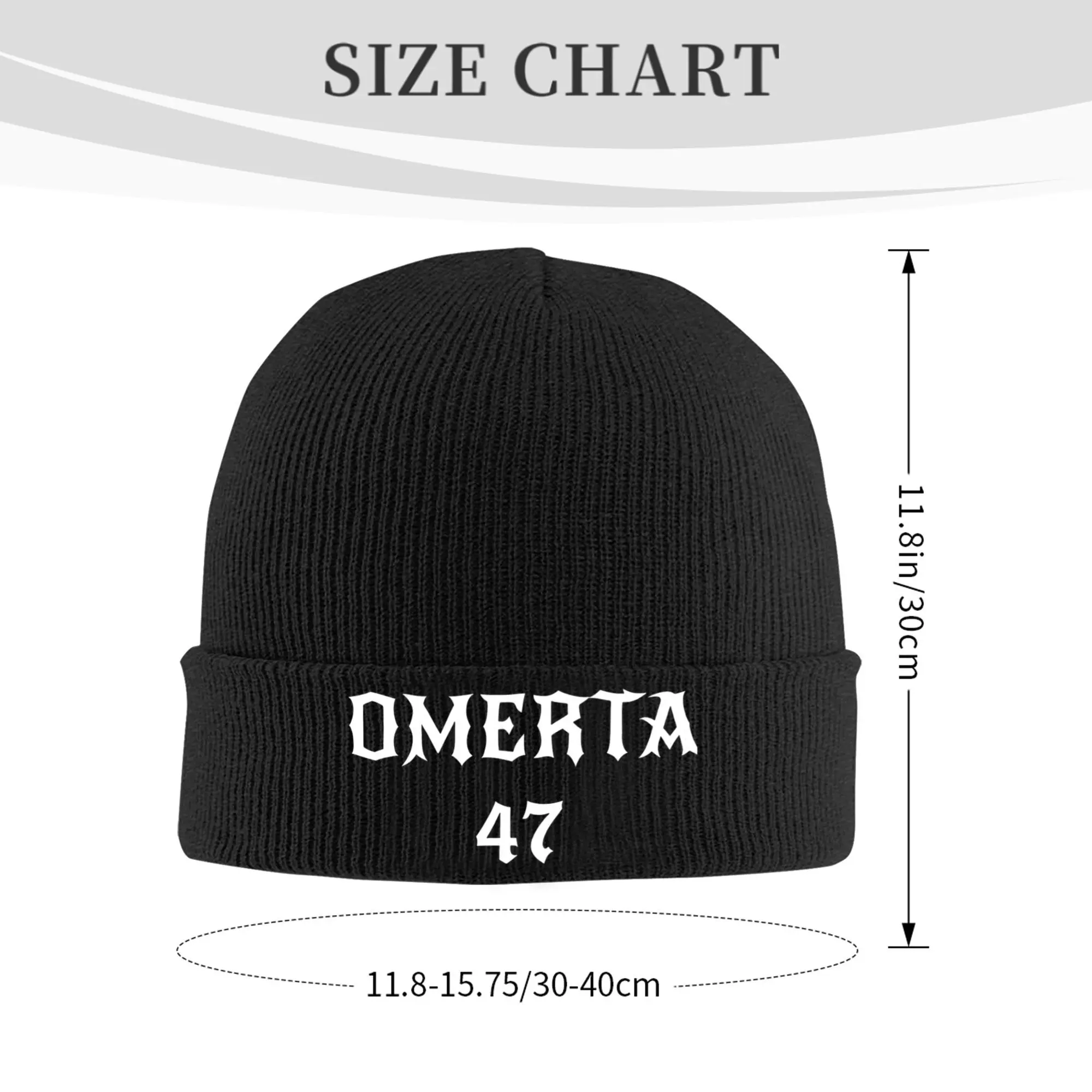 Omerta 47 Logo Knitted Hat Women's Men's Beanie Autumn Winter Hats Acrylic  Warm Cap