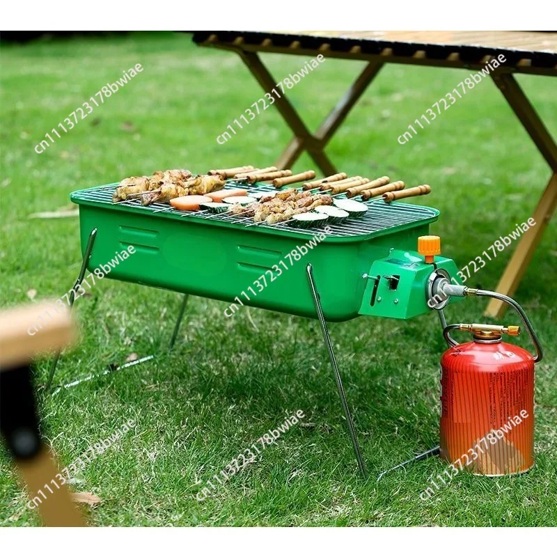 Camping barbecue grill cassette stove outdoor portable explosion-proof split gas stove outdoor no open flame instant grill