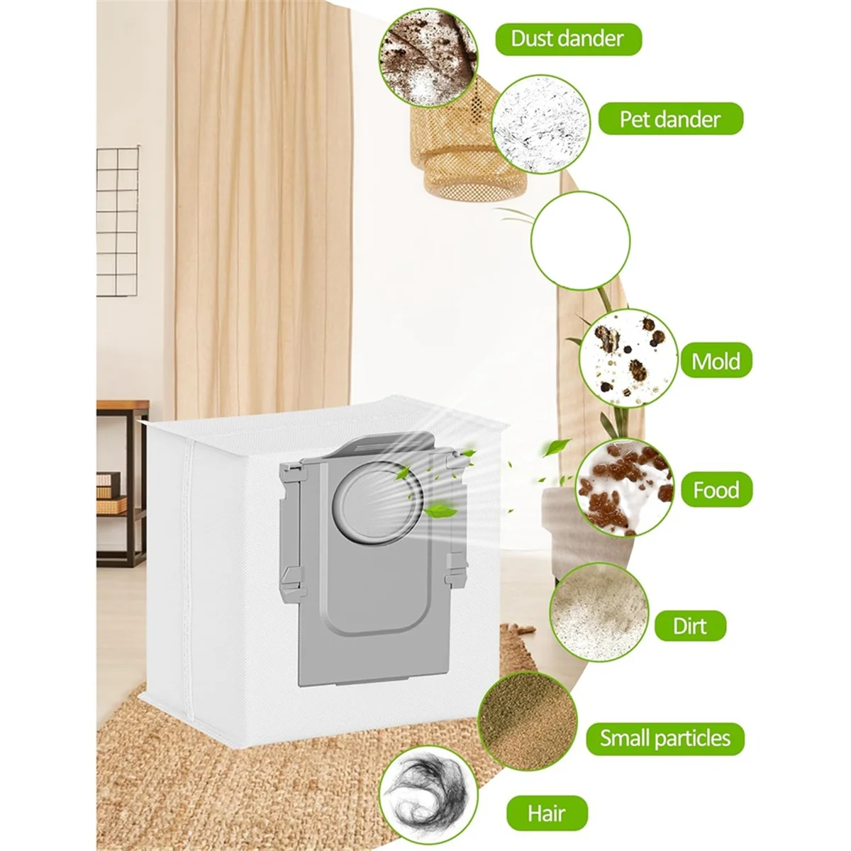 FNJK-14 PCS Sacchetto per la Polvere per Roborock S8 Pro Ultra,Q7, Q7+,Q7 Max,S7 MaxV Ultra,S7 Pro Ultra,Q5+ Q5 Pro/G10 Robot Aspirapolvere