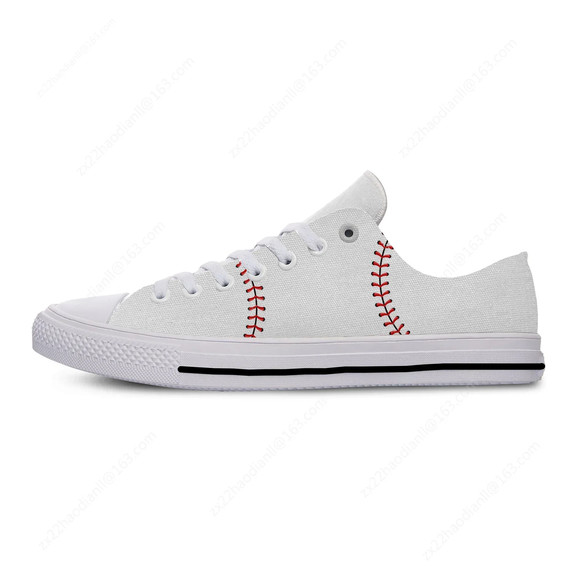 Baseball Pattern Low Top Sneaker Men Women Teenager Canvas High Quality Sneaker Casual Custom Made Shoes Customize DIY Shoe