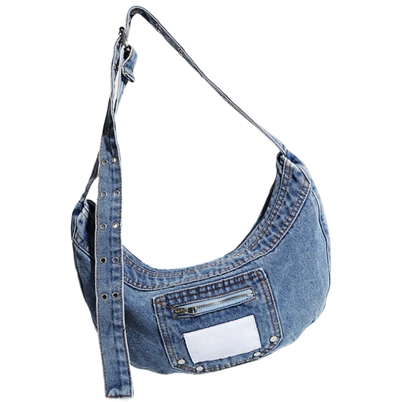 Casual Jeans Crossbody Bag Shoulder Purse Satchel for Students and image 5