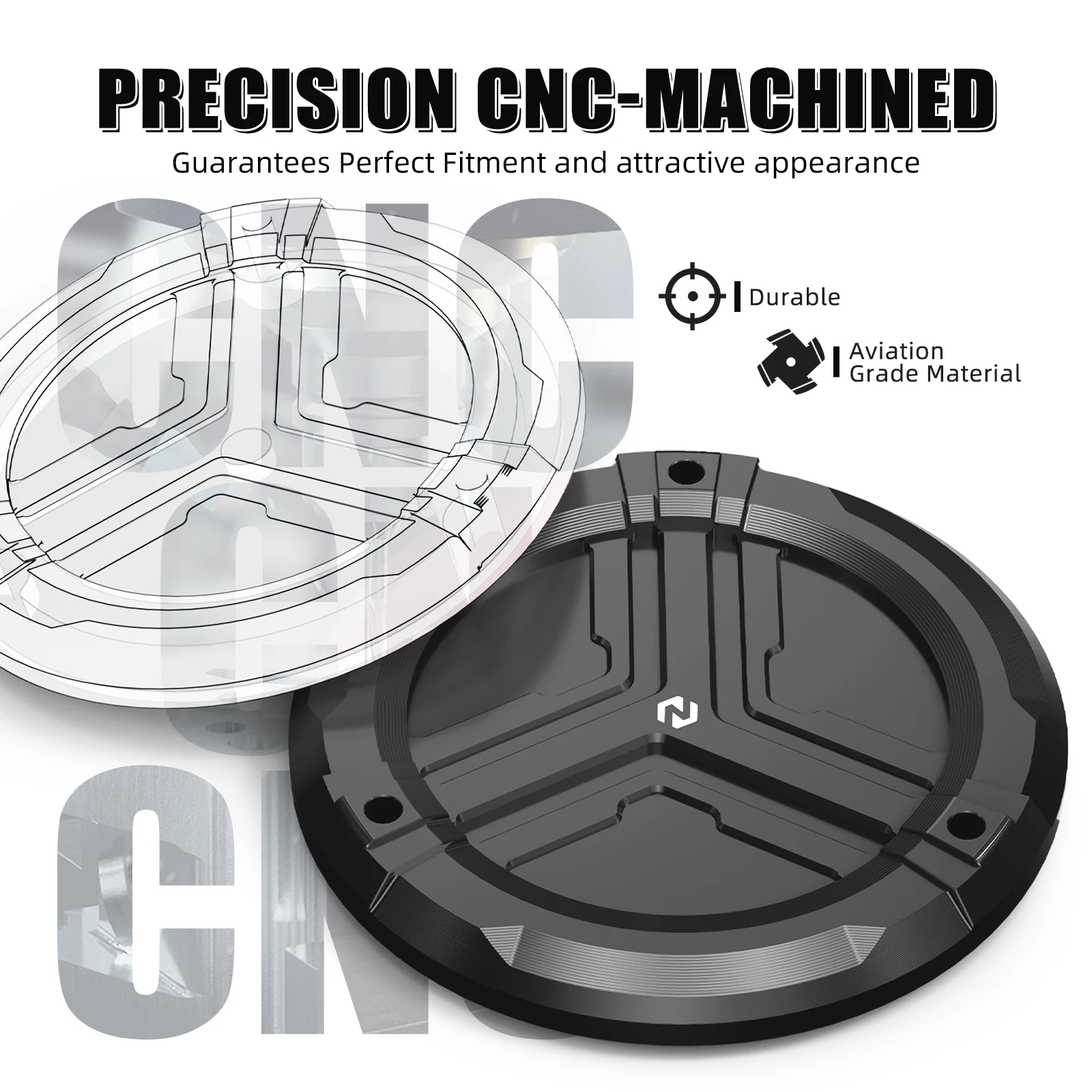 NICECNC Kupplungsdeckeleinsatz und Wasserpumpenabdeckung für Yamaha Banshee 350 1987–2006, ersetzt 4L0-15431-01-00 2GU-15416-00-00, Aluminium – Detail 5