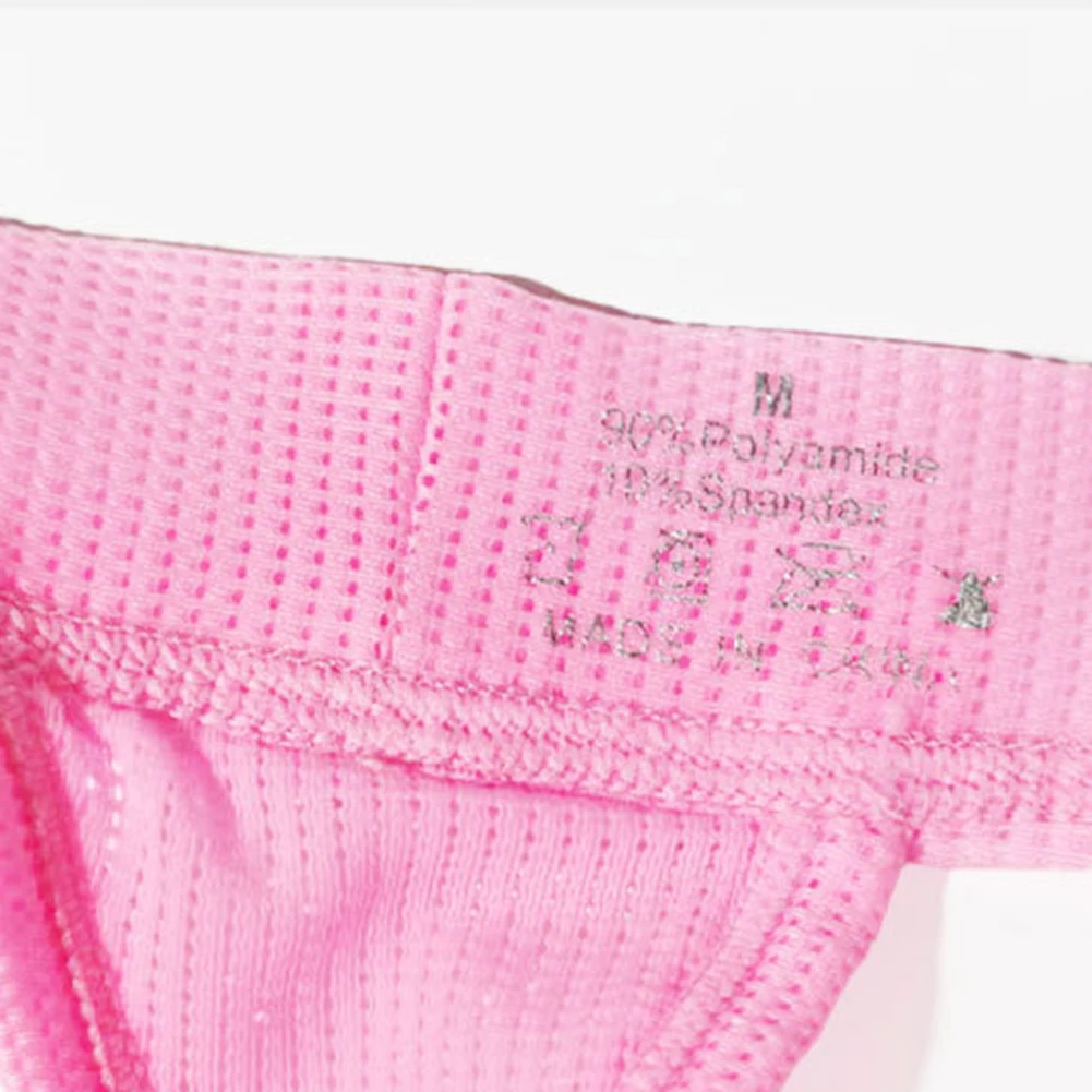 

Plain Color Men's Ice Silk Mesh Sheer Underwear Breathable Bulge Pouch Sports Daily G-String T-back Thongs Man