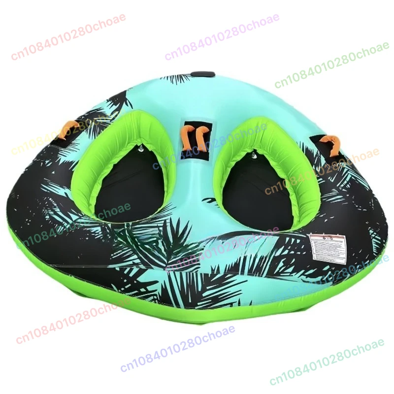 Anillo de arrastre inflable de doble agua, fila flotante de agua para surf, kayak de aerodeslizador de remolque para 2 personas