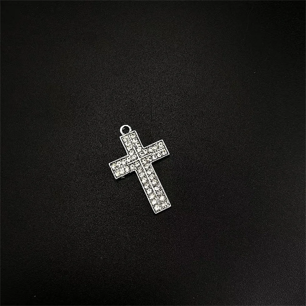 10pcs Religion Full Crystal Cross Charms Pendants For Bracelet Necklace Jewelry Accessories Diy Jewelry Making Finding