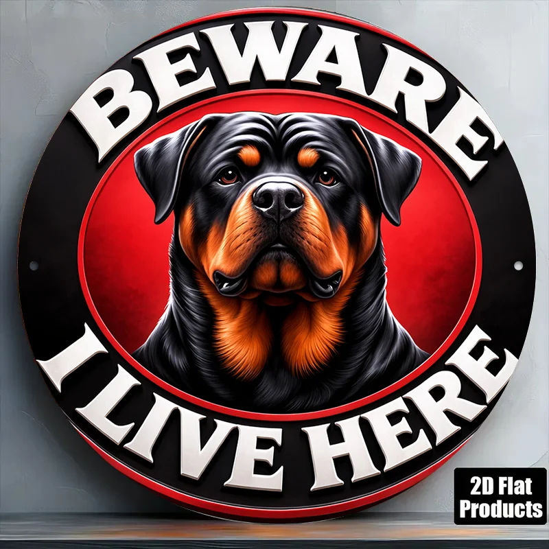 2D Flat Round Sign, Vintage Plaque about 