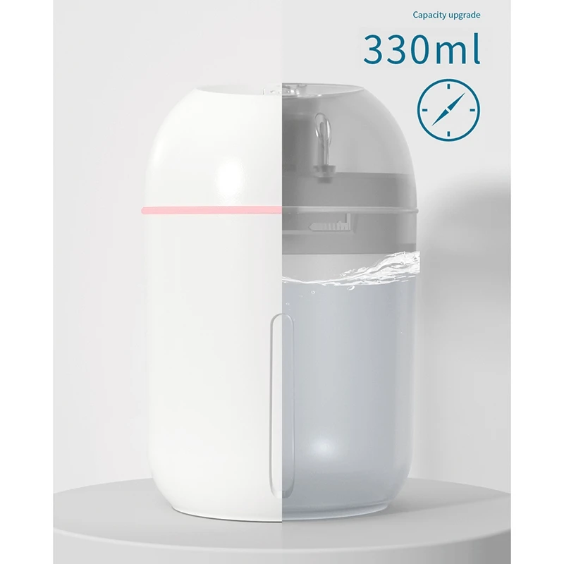 Home Humidifier 330ML Capacity USB Air Humidificador Aroma Essential Oil Diffuser Lamp Air Purifier Fogger