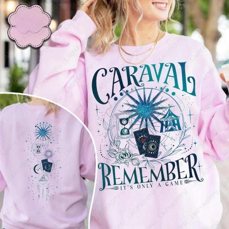 سترة Caraval تذكر انها فقط قميص لعبة أسطوري Booktok هودي ستيفاني جاربر ميرش بلوفرات رومانسية لمحبي الكتب