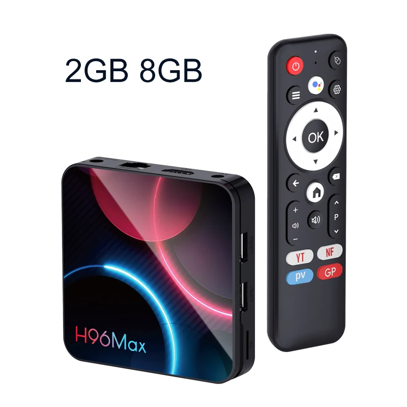 H96 MAX H313 Smart TV Box Android 14 TV Box 4K@60fps 100M/LAN Dual Wifi6 BT5.0 Google Voice Assistant Media Player Set Top Box