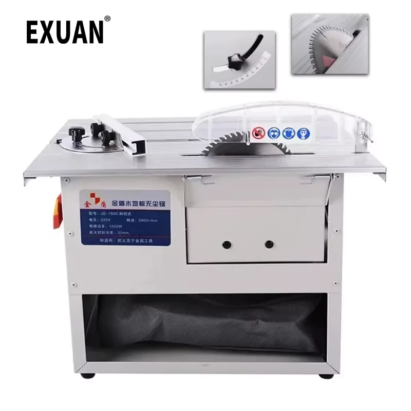 Electric dust-free table saw household multifunctional miter cutting woodworking floor sliding table saw decoration toola