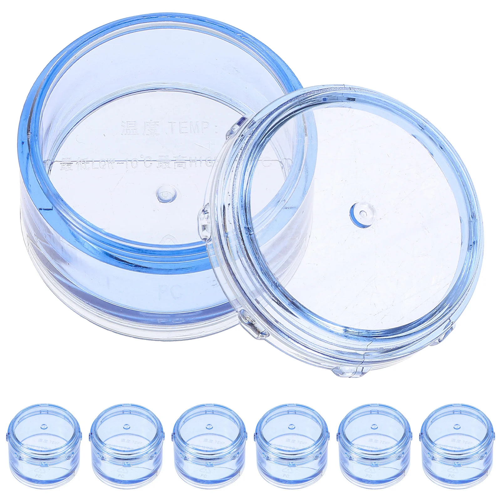 

1Set Portable Round Medicine Organizer Plastic 7 Grids Pill Box Weekly Storage Container Travel Pill Case for Vitamins Small