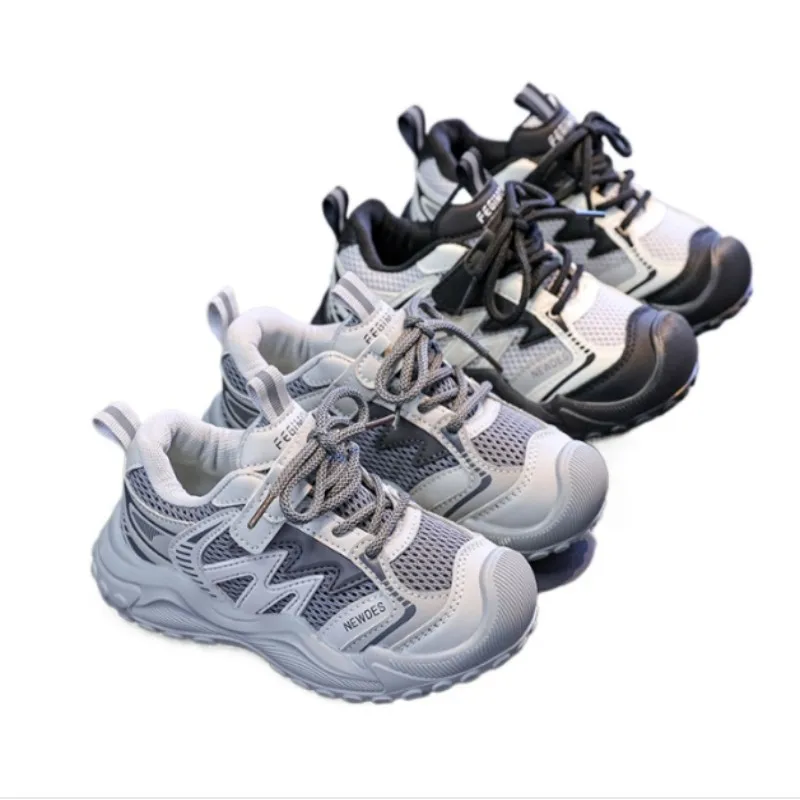 

Children's Sports Shoes 2025 Autumn Edition Boys' Anti-collision Head Dad's Shoes Double Mesh Style Girls' Casual Running Shoes