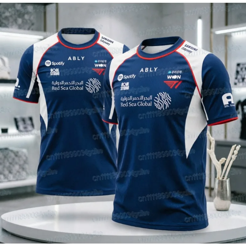 Fans T1 MSI 2026 LOL INTERNATIONAL 3D Printed Jersey Family Style Breathable Quick Drying Round Neck Short Sleeved Top
