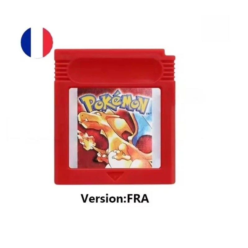 USA/NOE/EUR/ESP/FRA GBC for Game Boy Color Cartridge Bundle Red/Blue/Silver/Yellow/Crystal/Gold/Green Video Game Card