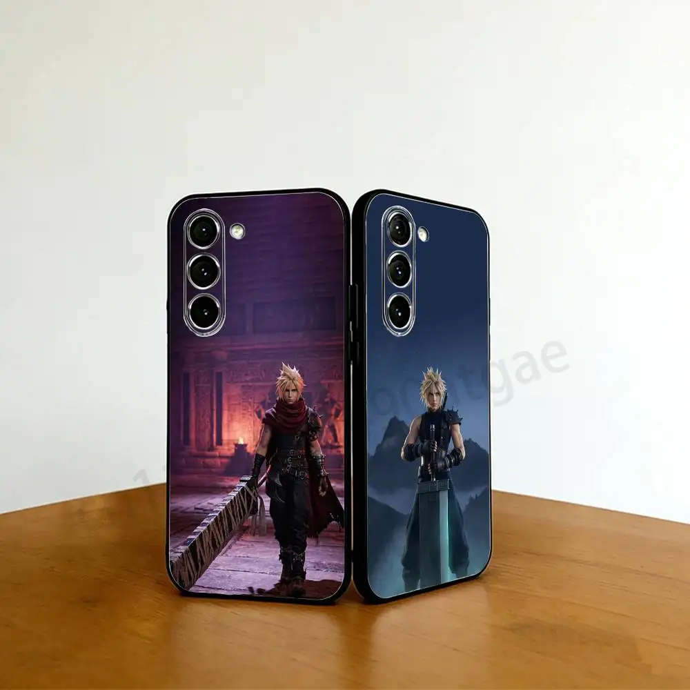 F-FINAL F-FANTASY Cloud Strife Phone case For Samsung Galaxy A53,51,72,73,31,30,42 Soft Silicone Black Cover