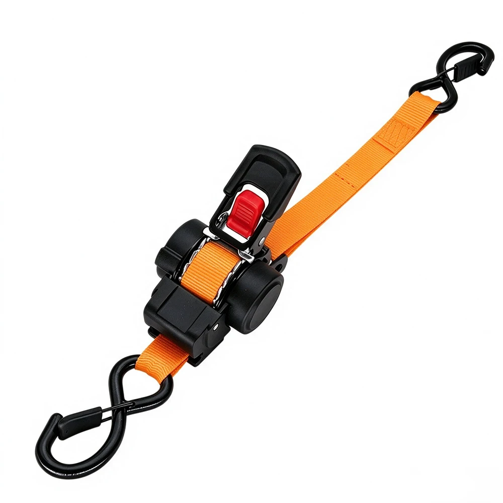 Camping Straps  Automatic Retractable Tie Down Straps Heavy Duty Self Tightening Cargo Belt Ratchet Tensioner Fast Locking Truck