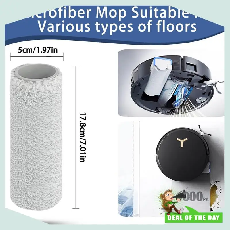 مجموعة ملحقات بديلة للتسليم لمدة 24 ساعة مع أجزاء الروبوت Ecovacs T80 Omni Cleaner أسطوانة الفرشاة الرئيسية