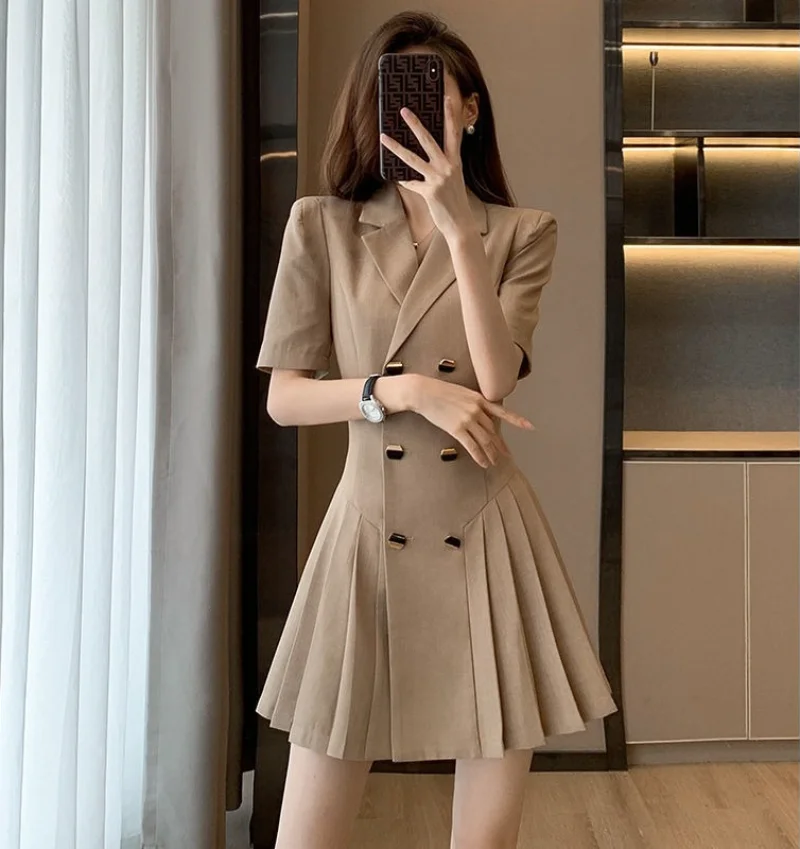 Women\'s Dress Short Mini Female Dresses 2024 Black Birthday Clothing Blazer Formal Occasion Summer Cheap Casual Korean Style Hot