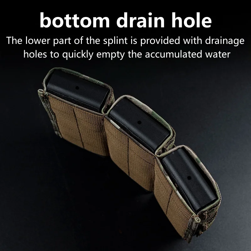 MOLLE-Compatible Triple Magazine Pouch | Lightweight & Durable for Outdoor & Camping | Vest Expansion Design