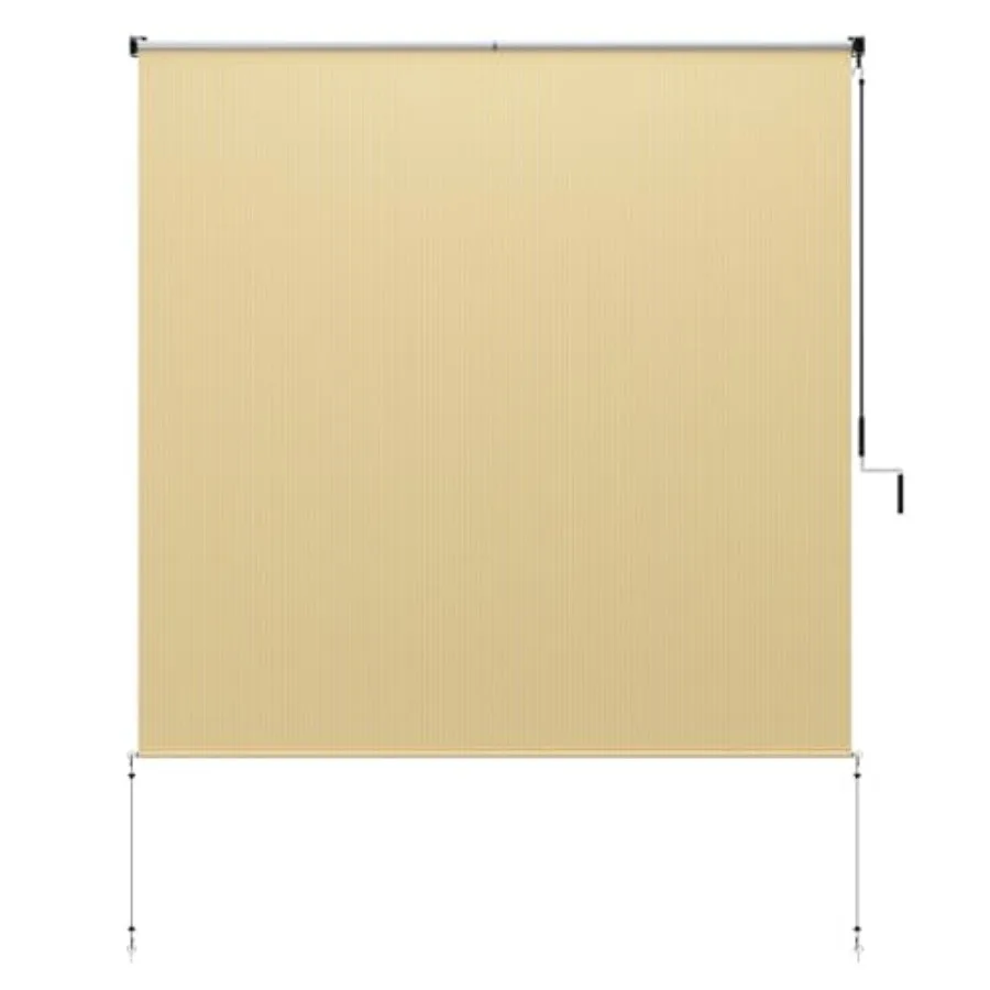 Outdoor Roller Shades for Patio Cordless Exterior Roll Up Blinds for Porch Gazebo Pergola Backyard Deck Balcony Privacy Screen
