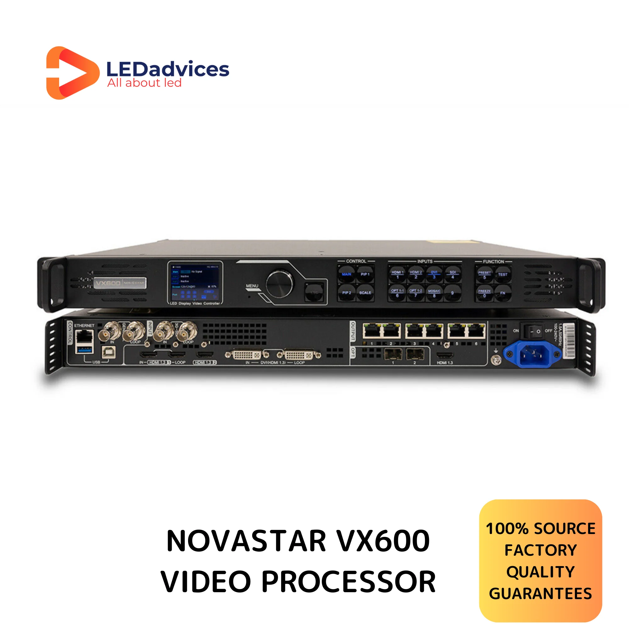 

Novastar VX600 All-in-one Video Processor Big LED Screen Video Player Controller 6 Ethernet Port 3.9 Million Pixel 100% Origin