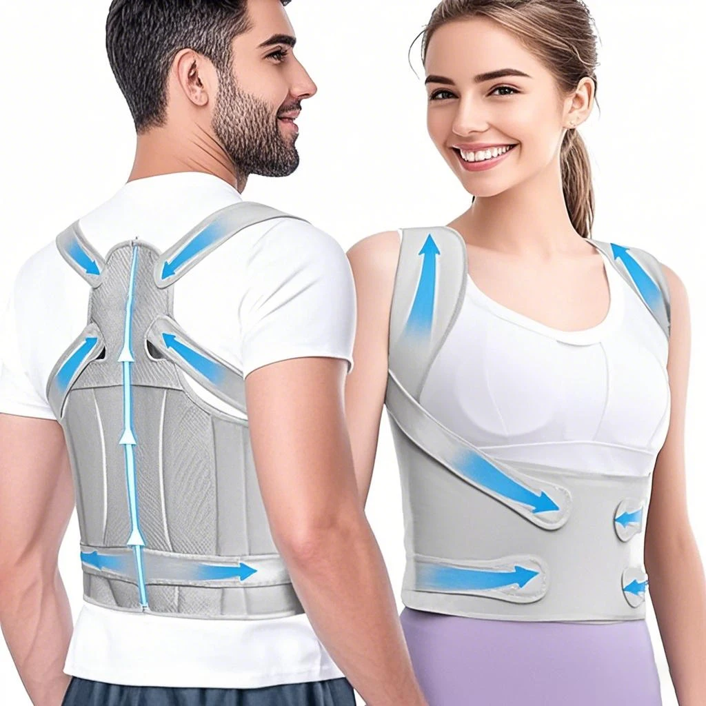 

1 Pc Unisex Posture Corrector Back Support Brace Shoulder Straightener For Upper Back Pain And Hunchback ReliefCorrection Belt