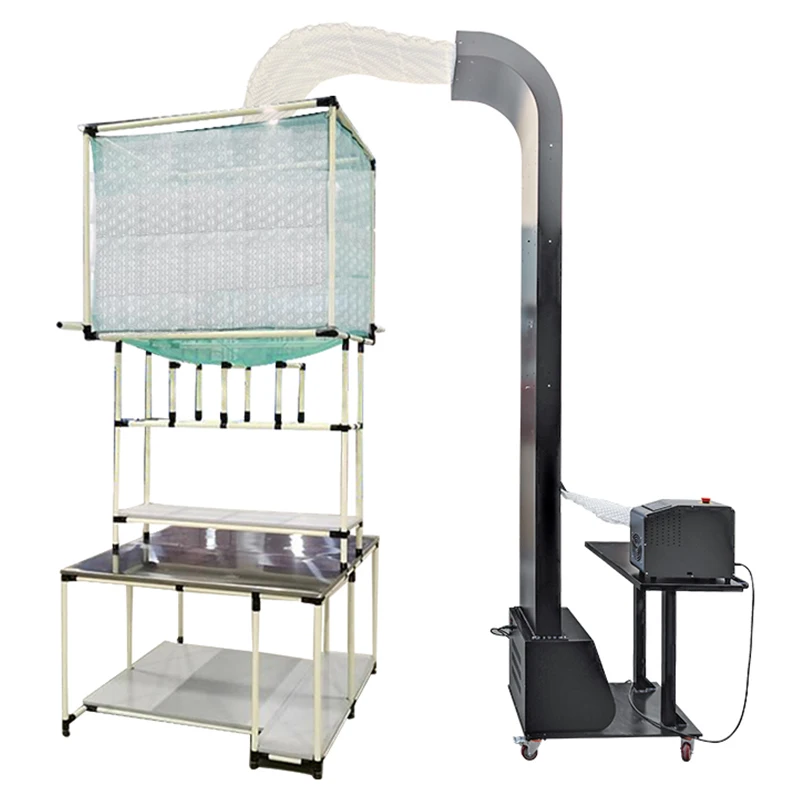 Best-selling small business auxiliary packaging machine convenient top hopper hoist film filling bag air duct system neat
